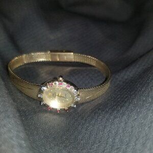 Vintage ladies gold plated diamond JULES JURGENSEN watch 510